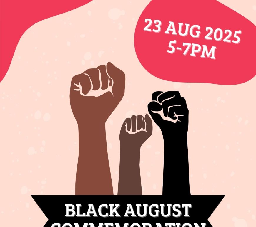 Black August Commemoration on Aug 23rd from 5 to 7 pm